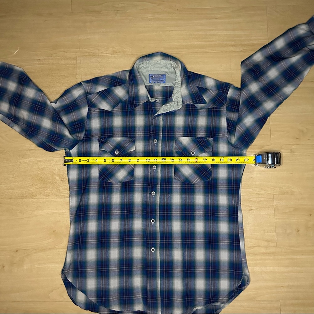 Pendleton Flannel Shirt Made in USA 100% Virgin Wool Size Large - Picture 11 of 11